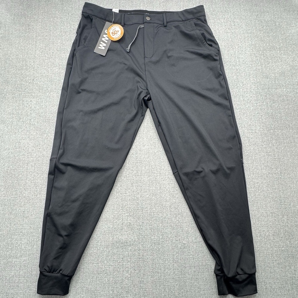 JWM UPF 50+ Jogger Pants Mens NWT 2XL Stretch Waist Draw String Commuter 38x28